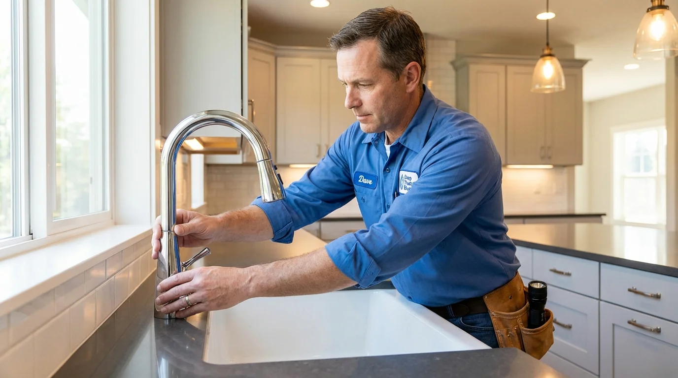 Kitchen faucet installation by Johns Plumbing LLC in Hartford City